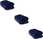 AUTSUPPL 3pcs Cozy Fleece Pet Blanket Flannel Pet Bedding Solid Blanket Flannel Towel