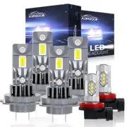 For BMW 328i 325xi 330xi 2002-2006 Combo LED Headlight Fog Light Bulbs Kit 6500K (for: Smart)
