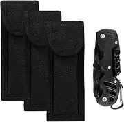 Pocket Knife Belt Pouch 3pcs Knife Case Bag, Pocket Knife Sheath Small, Folding Knife Storage Case, Pocket Knife Storage Case, Nylon Knife Sheath, with Belt Loop, Suitable for Outdoor Use