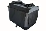 YES4PETS Large Fordable Soft Dog Cat Puppy Crate Bag With Curtain-Grey