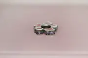 NIB PANDORA Wildflower Meadow Spacer charm 797042NLC BAGTAG Pouch Lavender Crys