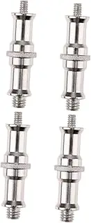 TEHAUX 4pcs Male Threaded Screw Adapter for Light Stands Durable Construction Lightweight and Portable Compatible with Flash Light Stands Hot Shoe Adapters and More