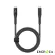 【Energea】Flow USB-C to USB-C 數位顯示快充傳輸線 1.5m-黑