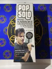 Pop Solo Bluetooth Karaoke Microphone & Speaker Black Brand New 2-in-1