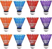 Homoyoyo Shuttlecocks 12pcs Badminton Equipment Nylon Badminton Volleyball Rebounder Net Badminton Net Birdies Badminton Birdie Little Bird Racquetball Balls Colorful Child Shuttlecock