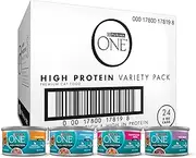 Purina ONE Natural, High Protein Wet Cat Food Variety Pack, True Instinct Tuna, Chicken & Salmon Recipes - (24) 3 oz. Cans