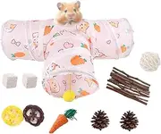 Ferret Tube | Hamster Playground | Toys Enrichment Exercise Habitat with Interactive Balls for Small Pets Play Foraging Chewing Hiding Nesting