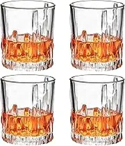 Crystal Whiskey Glasses, 300ml Set of 4 Lead Free Hand Blown Crystal, Perfect for Scotch, Bourbon, Manhattans, Old Fashioned's, Cocktails(YJSK)