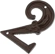OSALADI Retro Cast Iron Decorative Address Sign Easy Install with Screws for Indoor Outdoor Use for Rooms and Mailboxes