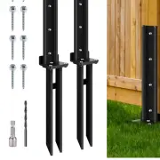 H-Shaped Fence Post Anchor Ground Spike Kit - Easy Installation & Sturdy Support