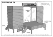 THEATRE STAGE V01 - CUBBY HOUSE PLAY TIME ! - Full Building Plans in 2D & 3D