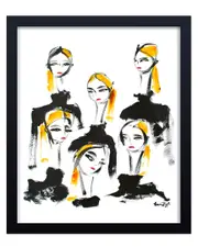 Ready2HangArt Blondes Backstage Framed Print Wall Art