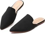 [Tilocow] Perforated Mules for Women Pointy Backless Flat Loafers Ladies Summer Slides Cofortable Slip On Mules Shoes