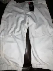 Under Armour Girls' Softball Pants White (100)/Baseball Gray Large