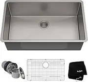Kraus KHU100-32 32-inch 16 Gauge Undermount Single Bowl Stainless Steel Kitchen Sink