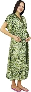 [Bimba] Maternity Caftan Nursing Moms Kaftan with Belt & to Be Moms
