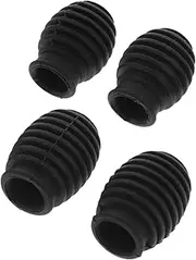 AKOOSY 4pcs Silicone Drumstick Protectors Mute Covers for Quiet Practice Lightweight and Durable Drumstick Tips for Beginners and Professionals Black Color