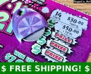 Lottery Scratcher Tool Embedded Nickel Keychain Ticket Lotto Scratch Off