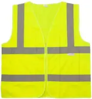 Reflective Safety Vest, Lightweight, Florescent Fabric, Yellow (2 Pack)