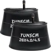 YunSCM 2 Pcs 26x4.0 Fat Bike Tubes,26x4.0/4.5 Bike Inner Tubes Schrader Valve 32mm,Fat Bicycle Tubes 26x4.0,26x4.5 Bike Tubes,Fat Bike Tubes 26 inches 4.0-4.5