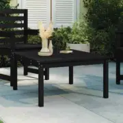 Wooden Garden Table Outdoor Furniture Patio Desk With Stable Tabletop Black