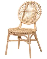 Baxton Studio Iris Modern Bohemian Rattan Dining Chair