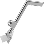 Grill Scraper Aluminum Alloy Griddle Scraper Rustproof Barbecue Grill Cleaning Tool Scald Grill Scraper Tool Ergonomic Handle for Grill Barbecue Spatula for Restaurant Bar US(1,silver)