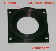 Adapter Plate for Meade DSI cameras, Low Profile, T & 1.25 threads, FRANCE ship