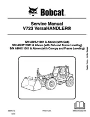 Paper Bobcat V723 Versahandler Telehandler Manual Service Shop Repair 6986675