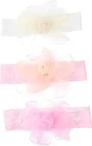 ANDRESLAD 3Pcs Lace Headbands Elastic Hair Accessories Durable for Christmas Parties Stage Performances Adorable Floral Style