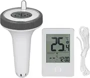 Wireless Pool Thermometer, Floating Digital Pool Thermometer, Digital Pool Water Temp Gauge with LCD Screen for Swimming Pools and Hot Tubs