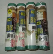4 Pcs-Pre-Pasted Wall Paper Border Country Garden Show 6” X 4 Yards Roll Pat 634