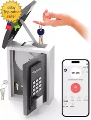 Key Lock Box with Drop Slot Porch Key Box Wall Mount Smart Key Lockbox