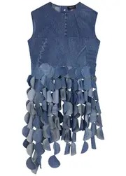 A.W.A.K.E Mode Laser-cut Denim top - Blue - 40 (UK12 / M) 40 (UK12 / M)