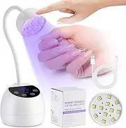 SAVILAND Gooseneck U V Lamp for Gels Nails: Smart Sensor U V Nail Lamp 10S Quick Drying U V Light for Gel Nails 36W Rechargeable LED Nail Lamp 3 Timer Setting 360° Adjustable Nail Tech SSProLamp X