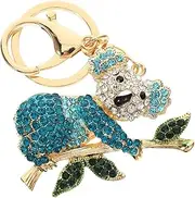 [WRITWAA] Small Koala Decor Metal Keychain Pendant Rhinestone Koala Keychain Koala Keyring Decor Metal Craft Charms Keychain Charm Koala Keychain Decor Backpack Hanging Keychain Koala Charms