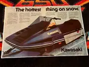 ‘78 KAWASAKI INVADER 440 Snowmobile Poster vintage sled HOTTEST THING ON SNOW