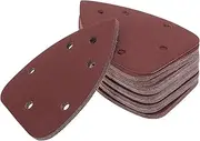 X AUTOHAUX Mouse Sander Sandpaper Mouse Hook and Loop Sander Pads 5.51Inch x 3.86Inch Red 50 Pcs P180 Triangular Backed with Velvet
