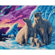 Crystal Art® Polar Bear Family Diamond Painting