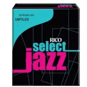 D'addario Rico Select Jazz Soprano Sax Reeds, Unfiled Strength 4 Hard 10-pack