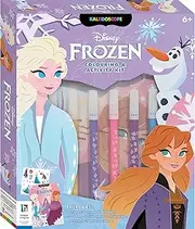 Super Frozen Disney Colouring & Activity Kit - 64-Page Colouring Book with Markers, Stickers, Tattoo Sheet, and A3 Poster