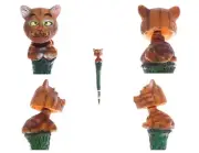 Novelty Collectible Cat Feline Bobble Head Gift Goofy Pen