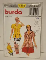 Burda 4319 blouse sewing pattern button front fit flare Germany