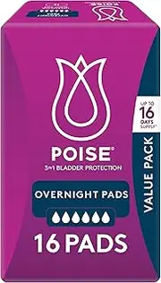 Poise Pads For Bladder Leaks Overnight 16 Count