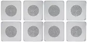 (8) Rockville MS81 Metal 8" 70v Commercial Background Music PA Ceiling Speakers