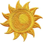 The Sun Star Astrology Embroidered Applique Iron-on Patch S-1511