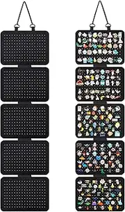[PACMAXI] Hanging Enamel Lapel Pin Display Panels Organizer With 5 Loose-leaf Board Pieces, Brooch Pin Enamel Pin Display Pages, Badge Collection Display Holder Holds At Least 120 Pins.(Pins Not Included)