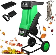 50l Garden Shredders and Wood Chippings for Garden 4500rpm, 2400w Electric Leaf Mulcher Shredder Heavy Duty for Garden, Maximum Cutting Diameter 4cm, for Yard Cleanup, Composting