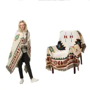 Bohemian Boho Throw Blanket Soft Cotton Couch Sofa Blanket