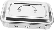 Beavorty Temperature Thermometer Box for Makeup Silver Tray Sterilizer Lid 9 Inch Square